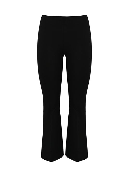 Pantalone in viscosa a trombetta nero Liviana Conti | CNTI84Y69-0